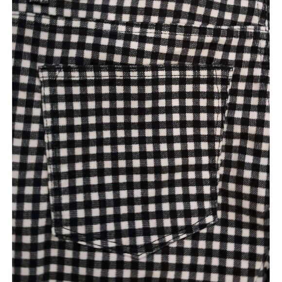 NWT Talbots Pants Women's 10 Black White Corduroy Checkered Straight Leg Preppy - Picture 5 of 12